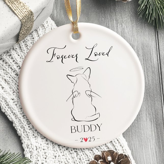 Dog Memorial Ornament Pet Personalized  (dog memorial ornament, pet memorial ornament, personalized dog ornament, dog remembrance gift, pet l)
