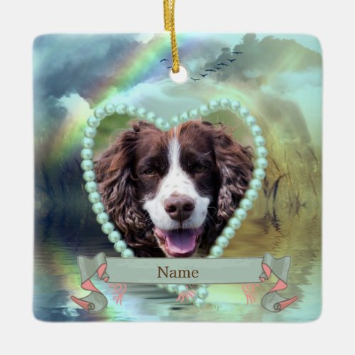 Dog Memorial _ personalized Ceramic Ornament