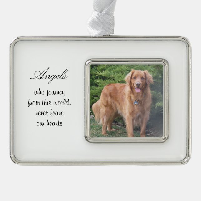 Dog Memorial Personalized Christmas Ornament (Front)