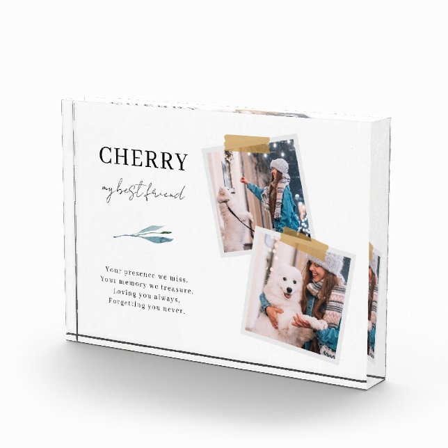 Dog Memorial Pet Loss 2 Photo Block (Right)