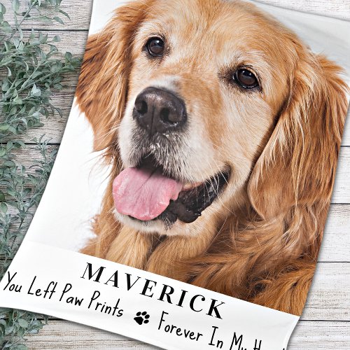 Dog Memorial Pet Loss Gift Photo Personalized  Fleece Blanket