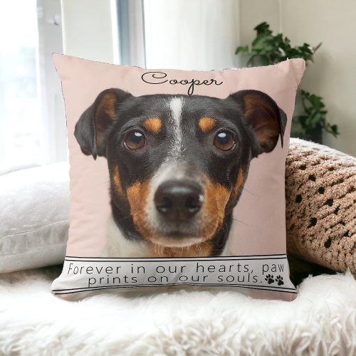 Dog Memorial_ Pet Loss Keepsake _ Dog Remembrance Throw Pillow