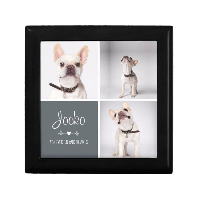 Dog Memorial Pet Loss Keepsake Photo Collage Gift Box (Front)