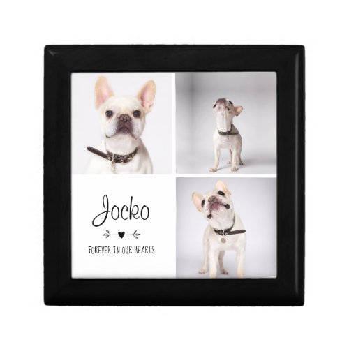 Dog Memorial Pet Loss Keepsake Photo Collage Gift Box