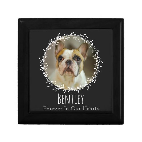 Dog Memorial Pet Loss Keepsake Photo Wreath Urn Gift Box