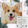 Dog Memorial Pet Loss Personalized Sympathy Photo  Ceramic Ornament