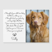 Dog Memorial Pet Loss Photo Magnet (Front)