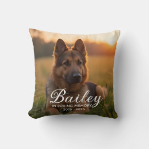 Dog Memorial Pet Loss Throw Pillow