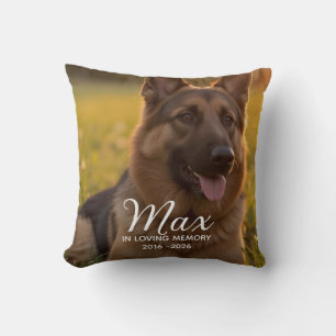 Dog Memorial Pet Loss Throw Pillow