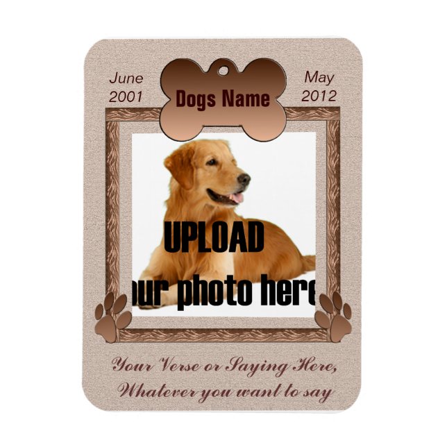 Dog Memorial - Pet Memorial Brown Tones Magnet (Vertical)