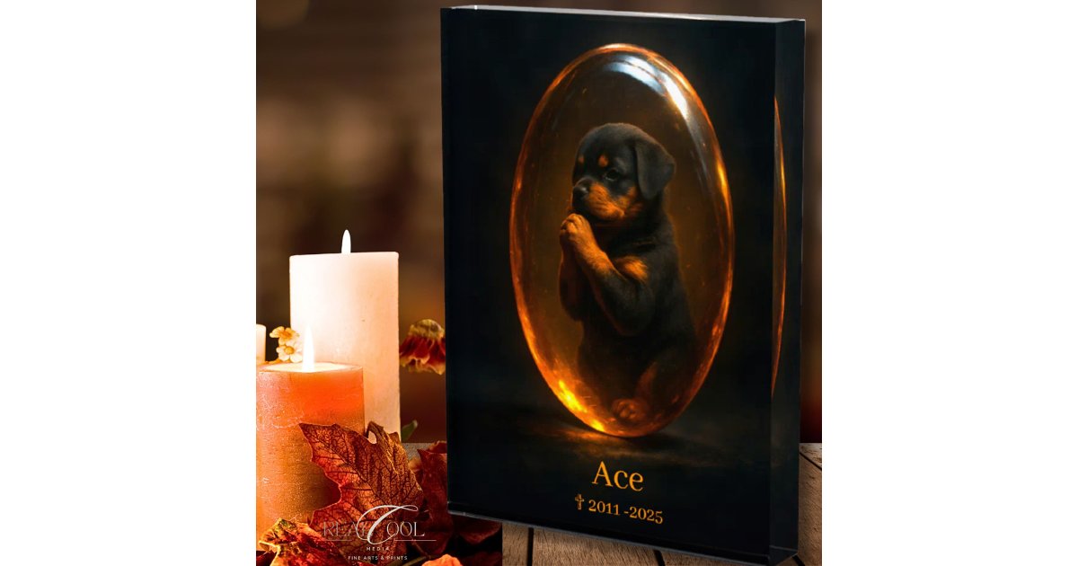 Block Rottweiler Dog Memorial Photo Block - Rottweiler | Zazzle