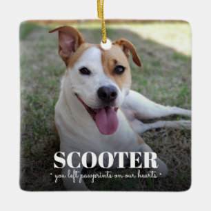 Dog Memorial Photo Ceramic Ornament