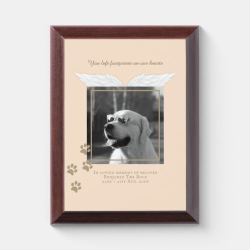 Dog Memorial PHOTO Plaque Add Verse Poem Name Date