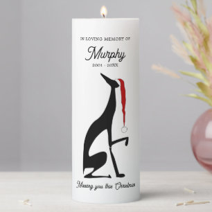 Dog Memorial Pillar Candle