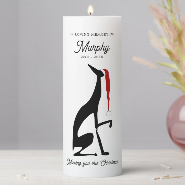 Dog Memorial Pillar Candle (In Situ)