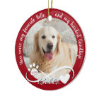 Dog Memorial Quote 2 Photo Pawprint Heart Infinity