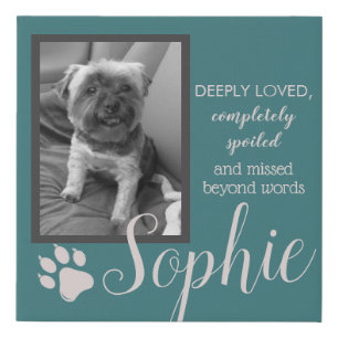 Dog Memorial Quote Faux Canvas Print