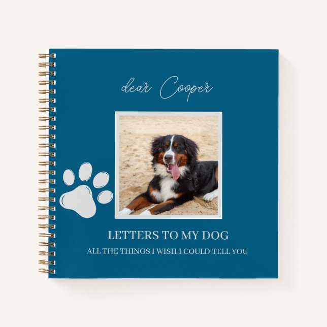 Dog Memorial Remembrance Pet Loss Grief Journal  (Front)
