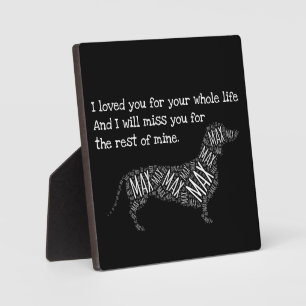 Dog Memorial Sign - Personalized Dog Dachshund  Pl Plaque