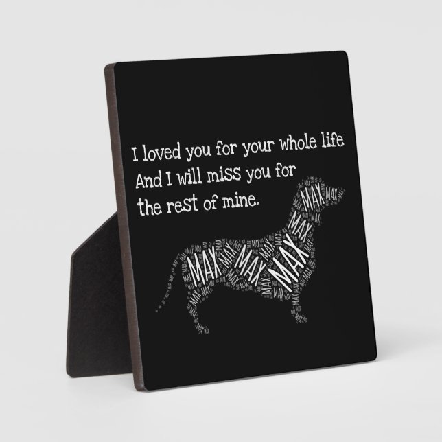 Dog Memorial Sign - Personalized Dog Dachshund  Pl Plaque (Front)