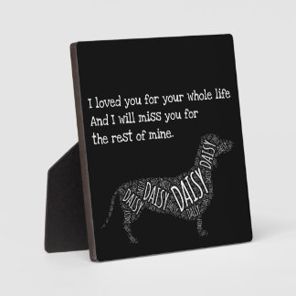 Dog Memorial Sign - Personalized Dog Dachshund Pla Plaque