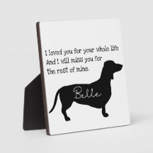 Dog Memorial Sign-Personalized Dog Dachshund Sign