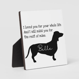 Dog Memorial Sign-Personalized Dog Dachshund Sign Plaque