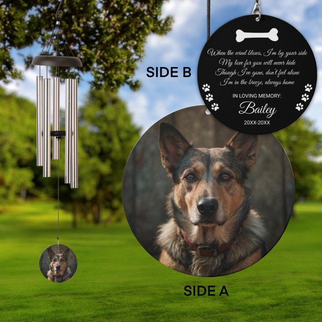 Dog Memorial Sympathy. Custom Name and Text Wind Chime (Creator Uploaded)