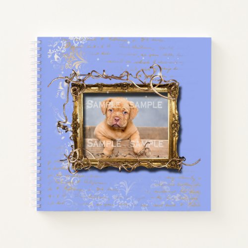 Dog memorial tribute gifts  PHOTO lilac purple Notebook