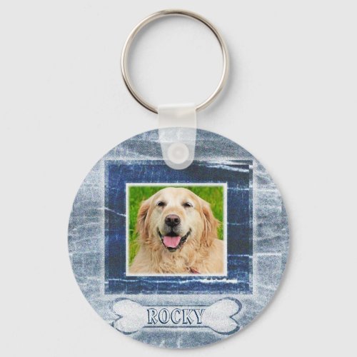 Dog Memorial with Bone Keychain