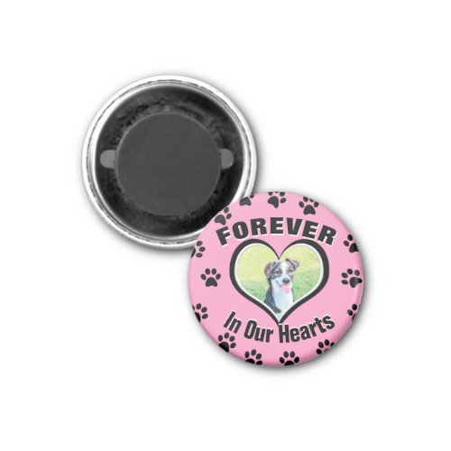 Dog Memorial with Paw Prints Magnet