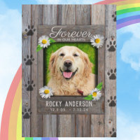 Dog Memorial with Rainbow Bridge Poem Card