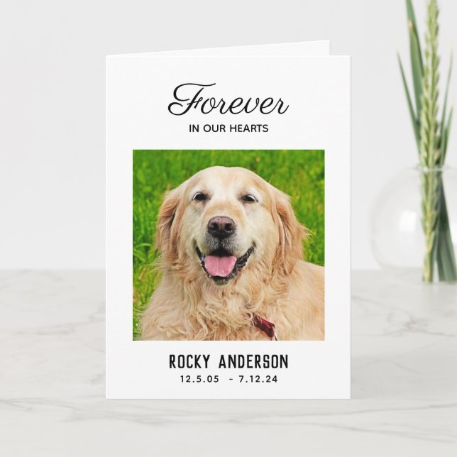 Dog Memorial with Rainbow Bridge Poem Card (Front)