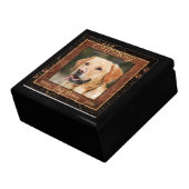 Dog Memory Gold Marble Rustic Urn Gift Box (Side)