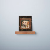 Dog Memory Gold Marble Rustic Urn Picture Ledge (Wall)