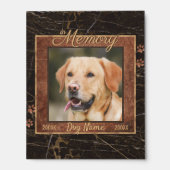Dog Memory Gold Marble Rustic Urn Picture Ledge (Photo)