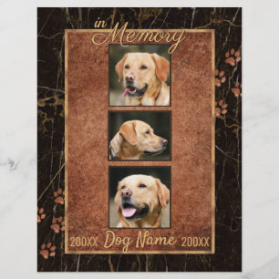 Dog Memory Marble Rustic Keepsake