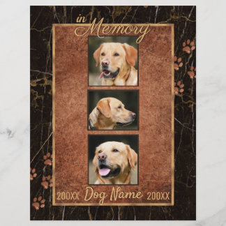 Dog Memory Marble Rustic Keepsake