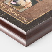 Dog Memory Marble Rustic Memorial Award Plaque (Corner)