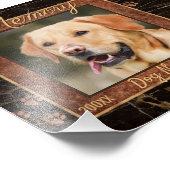 Dog Memory Marble Rustic Square Keepsake Photo Print (Corner)