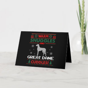 Dog Merry Christmas Great Dane Dog Holiday Card
