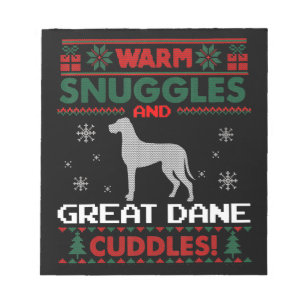 Dog Merry Christmas Great Dane Dog Notepad