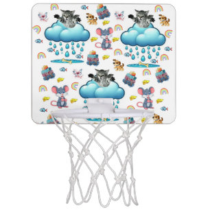 Dog Mice Cheese Fish Rainbow Cat Basketball Hoop 