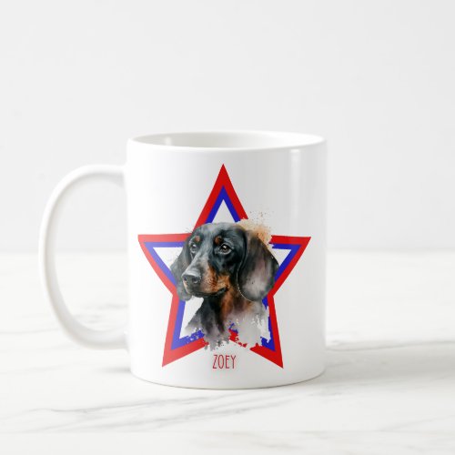 Dog Miniature dachshund star coffee mug
