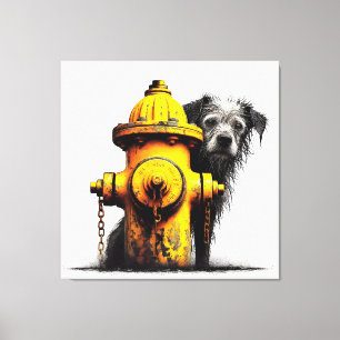 Dog Modesty Faux Canvas Print