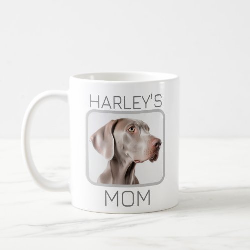 Dog Mom 2 Photo Simple Modern Minimalist  Coffee Mug