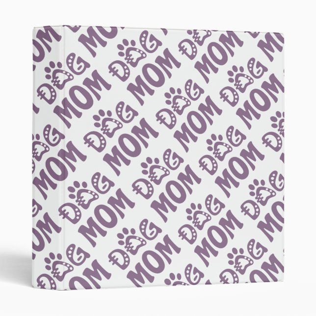 Dog Mom 3 Ring Binder (Front/Spine)