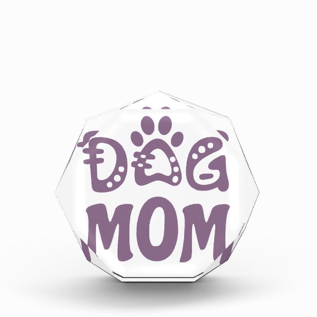 Dog Mom Acrylic Award (Front)