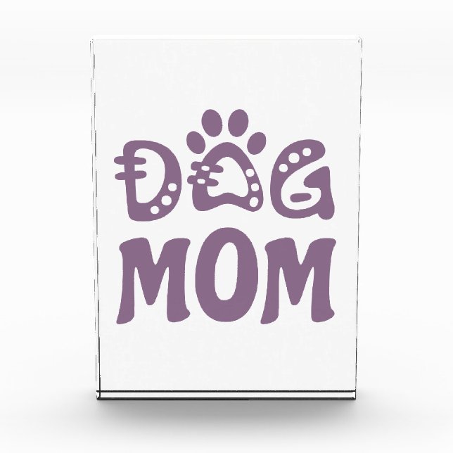 Dog Mom Acrylic Award (Front)