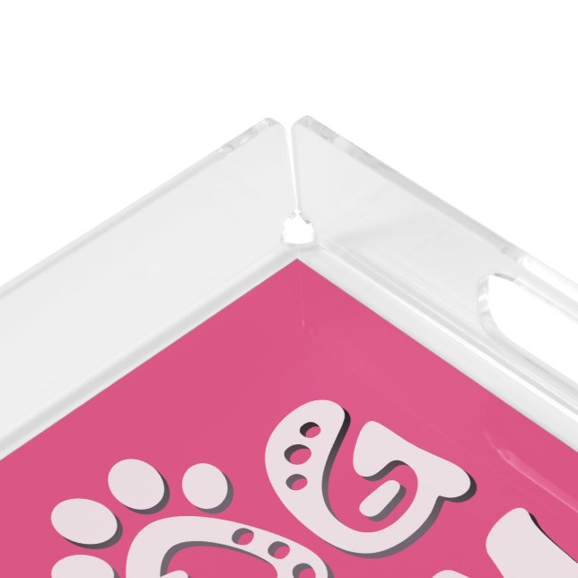 Dog Mom Acrylic Tray (Corner)